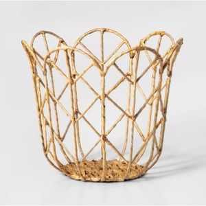 NEW Pillowfort Tulip Shaped Woven Basket